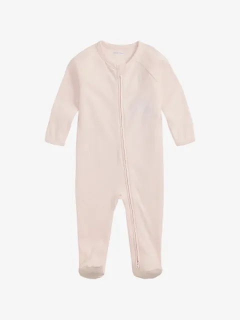 POLO RALPH LAUREN KIDS embroidered footed coverall
