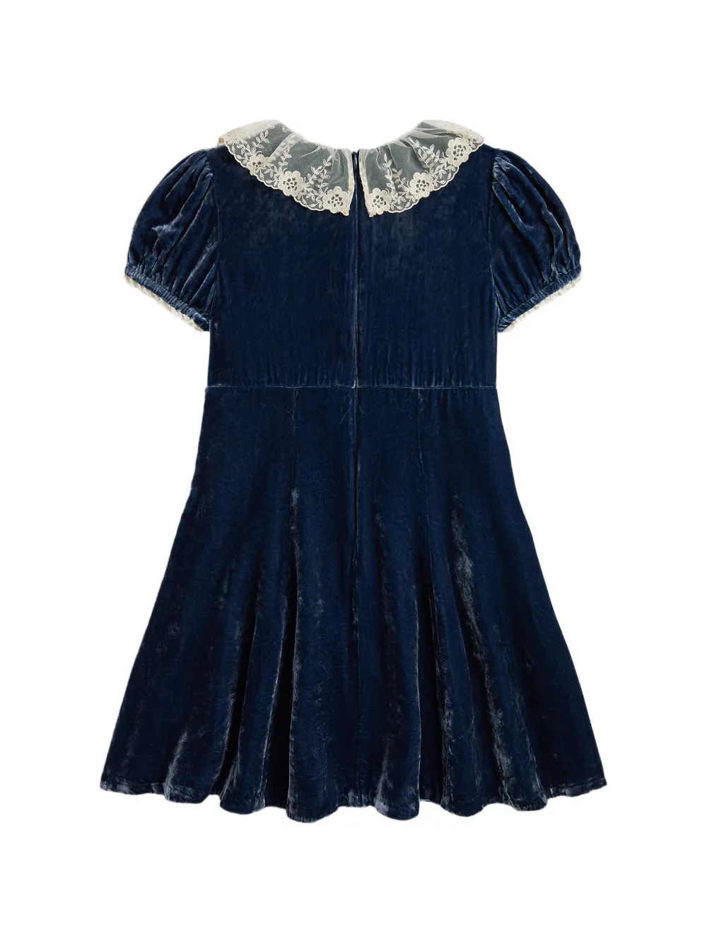 POLO RALPH LAUREN KIDS Jurk met afwerking van kant Blauw