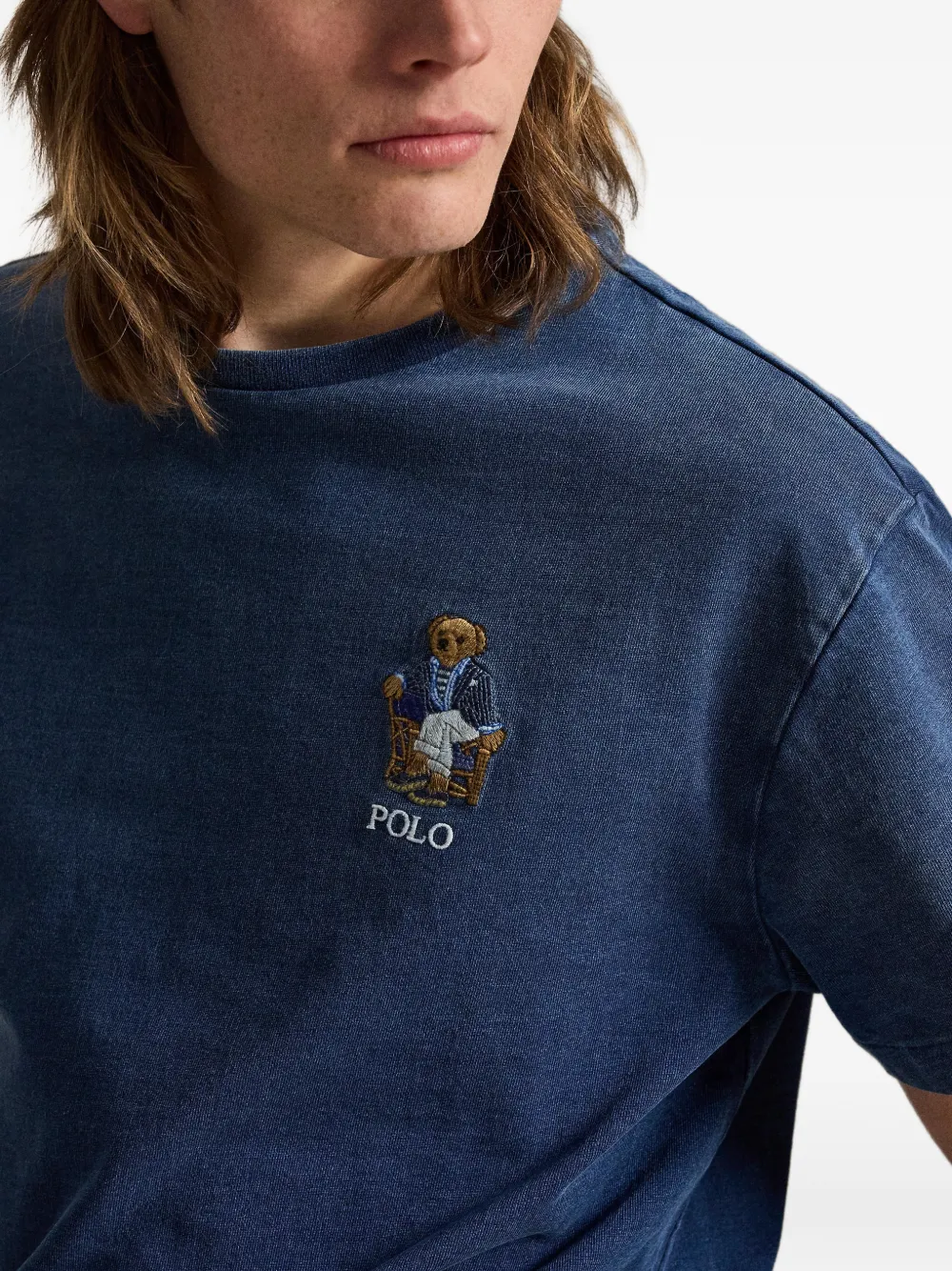 Polo Ralph Lauren T-shirt met geborduurd logo Blauw