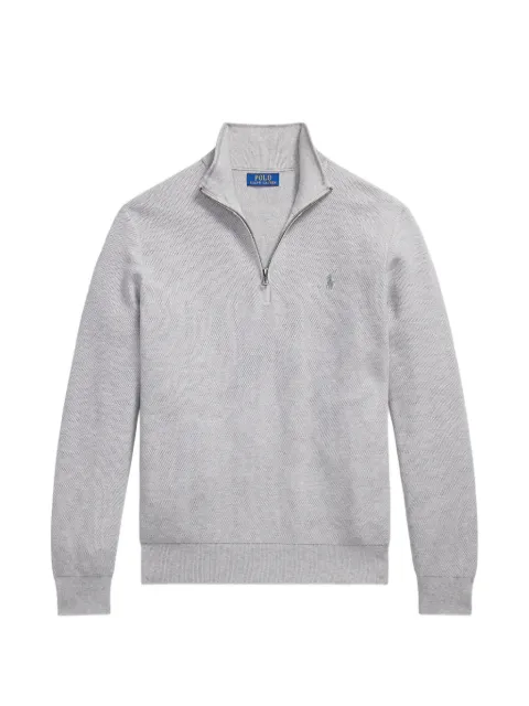 Polo Ralph Lauren mesh-knit quarter-zip sweater