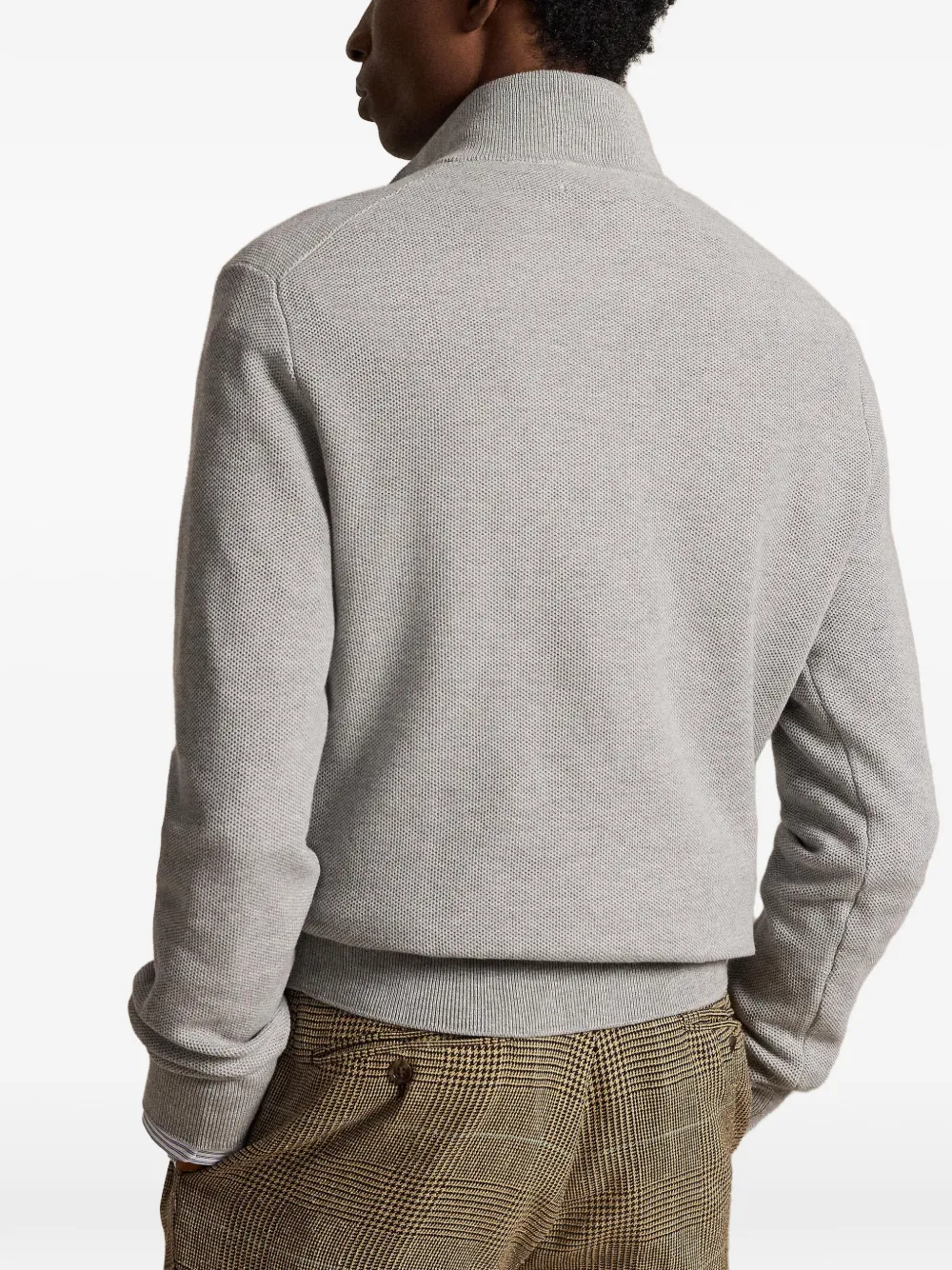 Polo Ralph Lauren Gebreide mesh trui en kwartrits Grijs