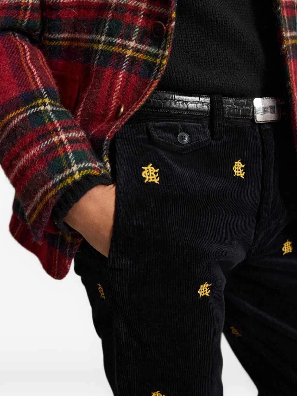 Polo Ralph Lauren Bedford Straight Fit ribfluwelen broek Zwart