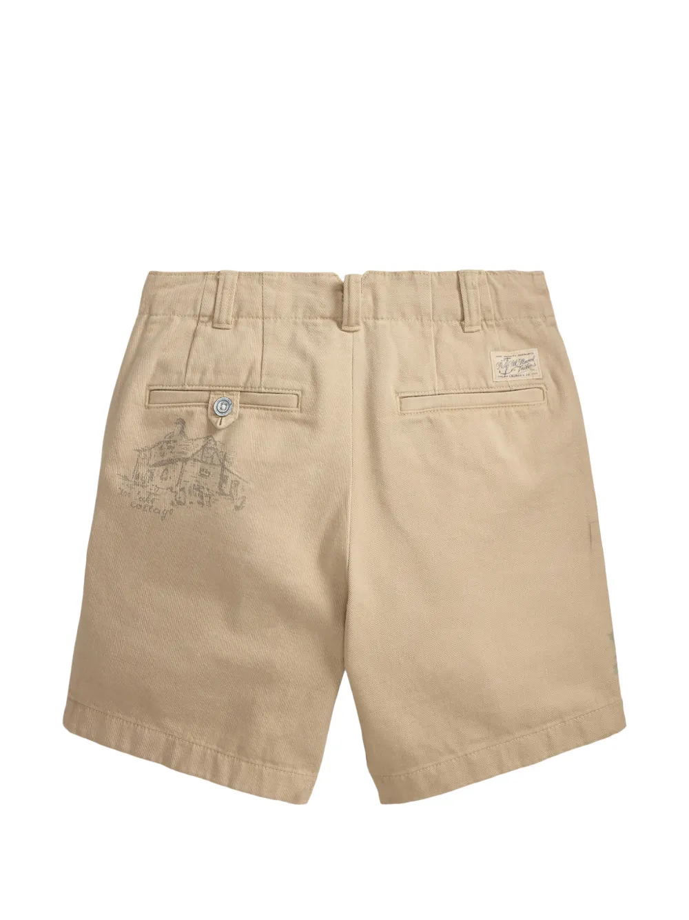 POLO RALPH LAUREN KIDS Salinger chino shorts met print Beige