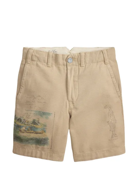 POLO RALPH LAUREN KIDS Salinger scenic-print chino shorts