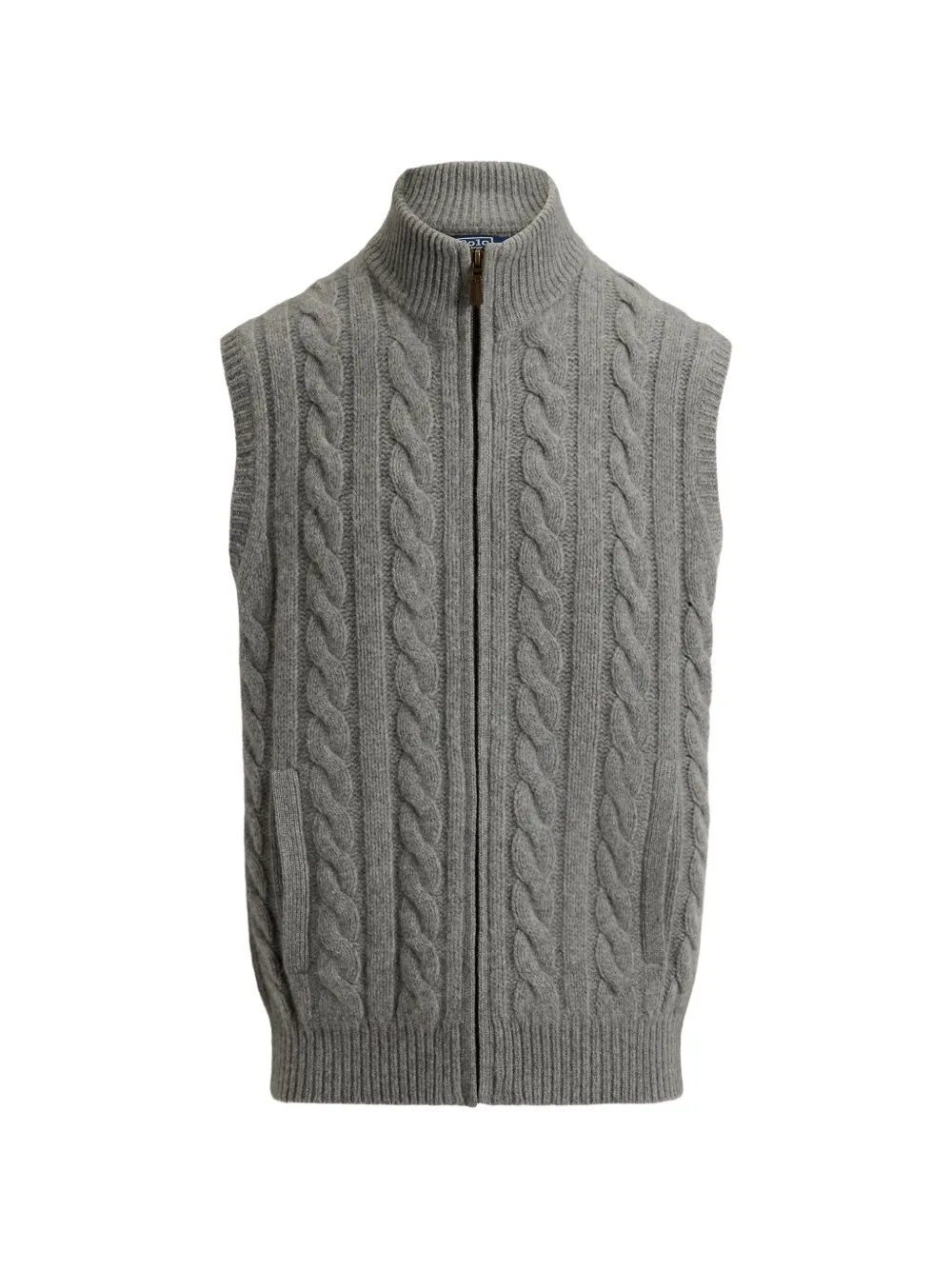 Polo Ralph Lauren Cable-knit Zip-up Vest In Grau