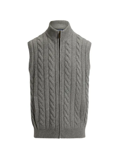 Polo Ralph Lauren cable-knit zip-up vest
