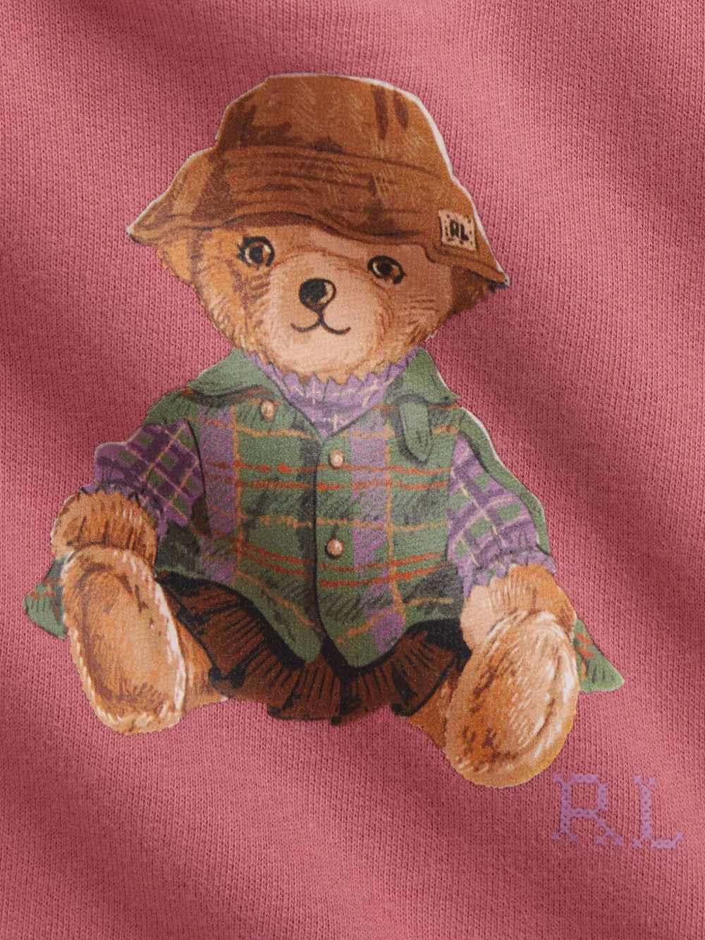 POLO RALPH LAUREN KIDS Polo Bear sweater met ruches Roze