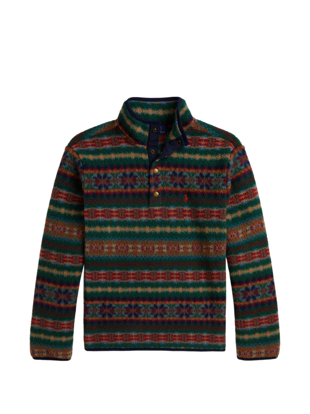 POLO RALPH LAUREN KIDS Fair Isle fleece trui Groen