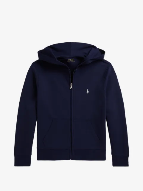POLO RALPH LAUREN KIDS Felpa con logo ricamato e zip
