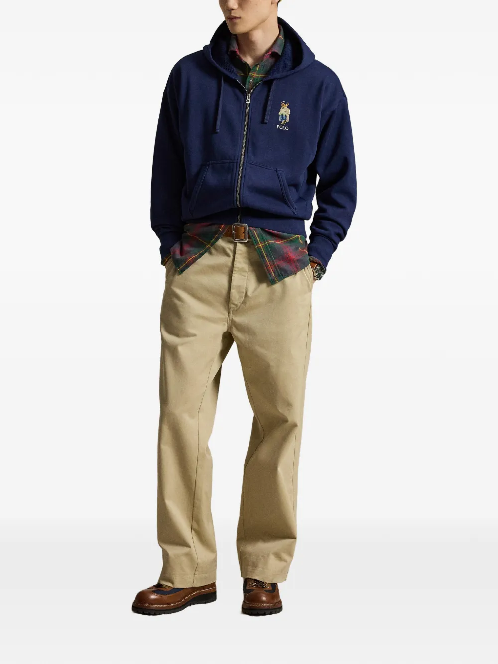 Polo Ralph Lauren Polo Bear hoodie met rits Blauw