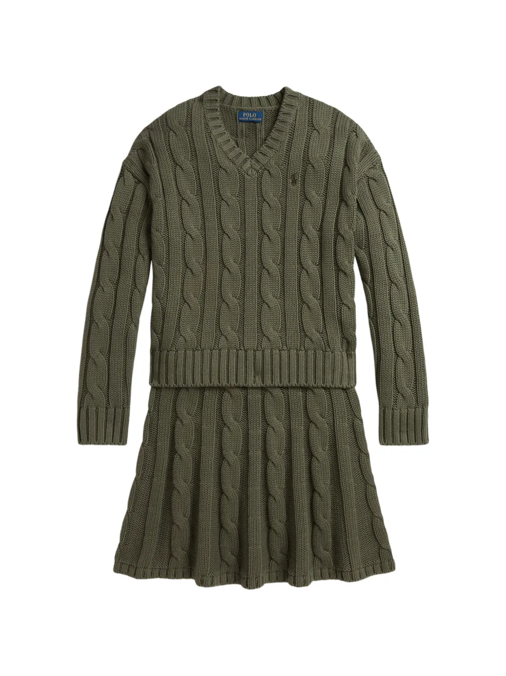 POLO RALPH LAUREN KIDS Set maglione e gonna - Verde