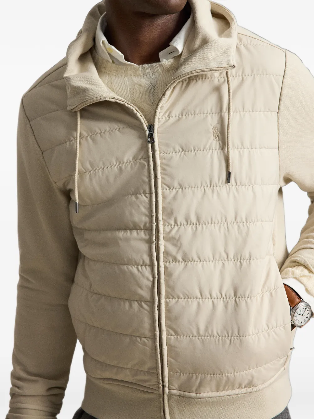 Polo Ralph Lauren Hybrid hoodie met rits Beige