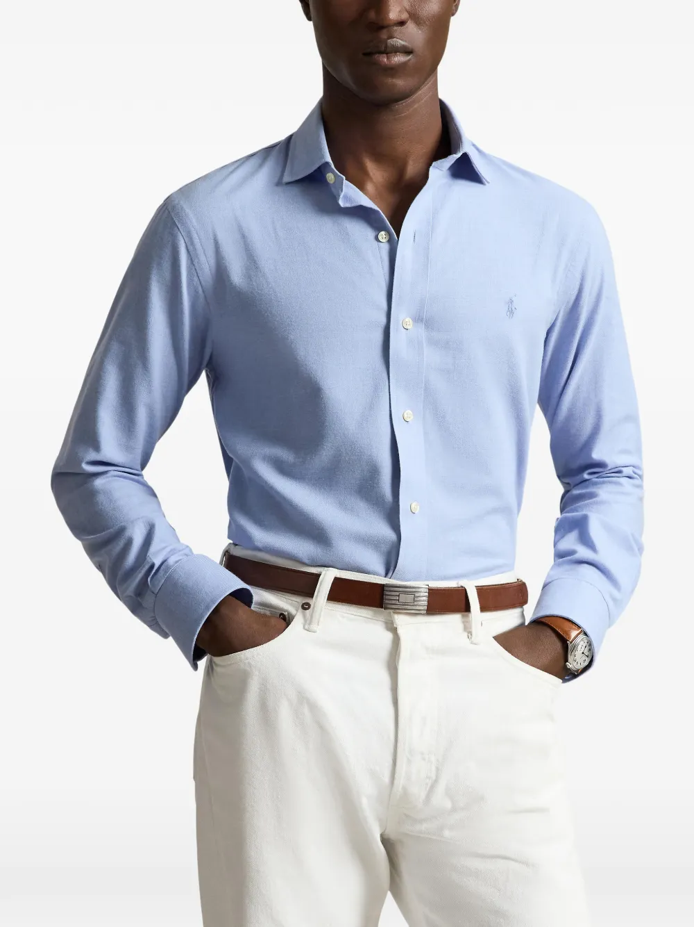 Polo Ralph Lauren Overhemd met geborduurd logo Blauw
