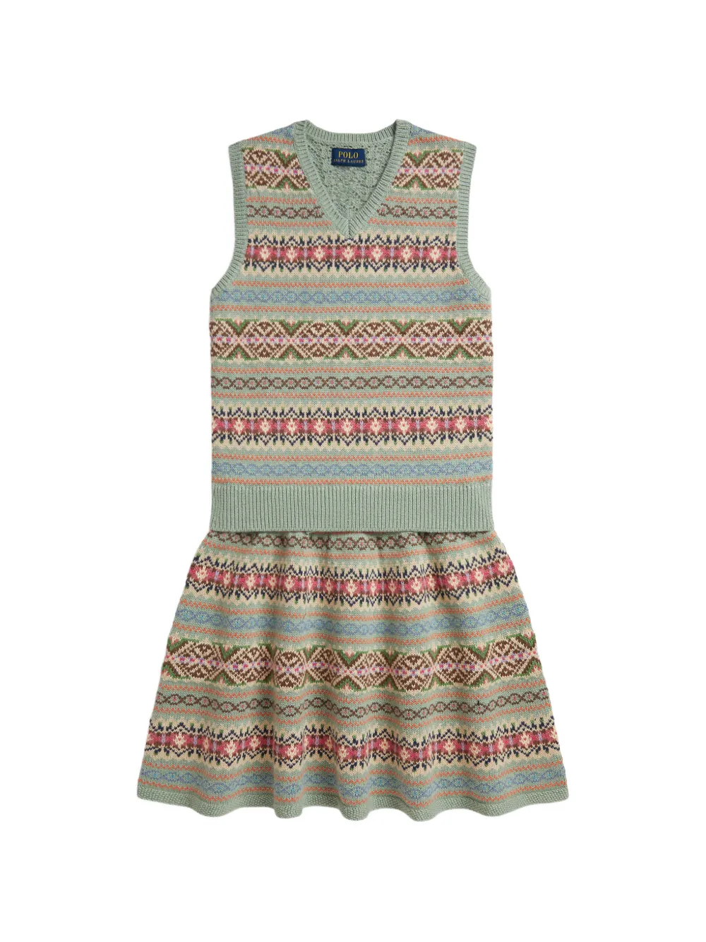 POLO RALPH LAUREN KIDS Camicia con lavorazione pointelle - Verde