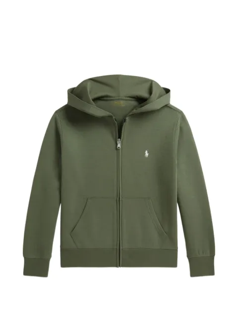 POLO RALPH LAUREN KIDS logo-embroidered zip-up hoodie