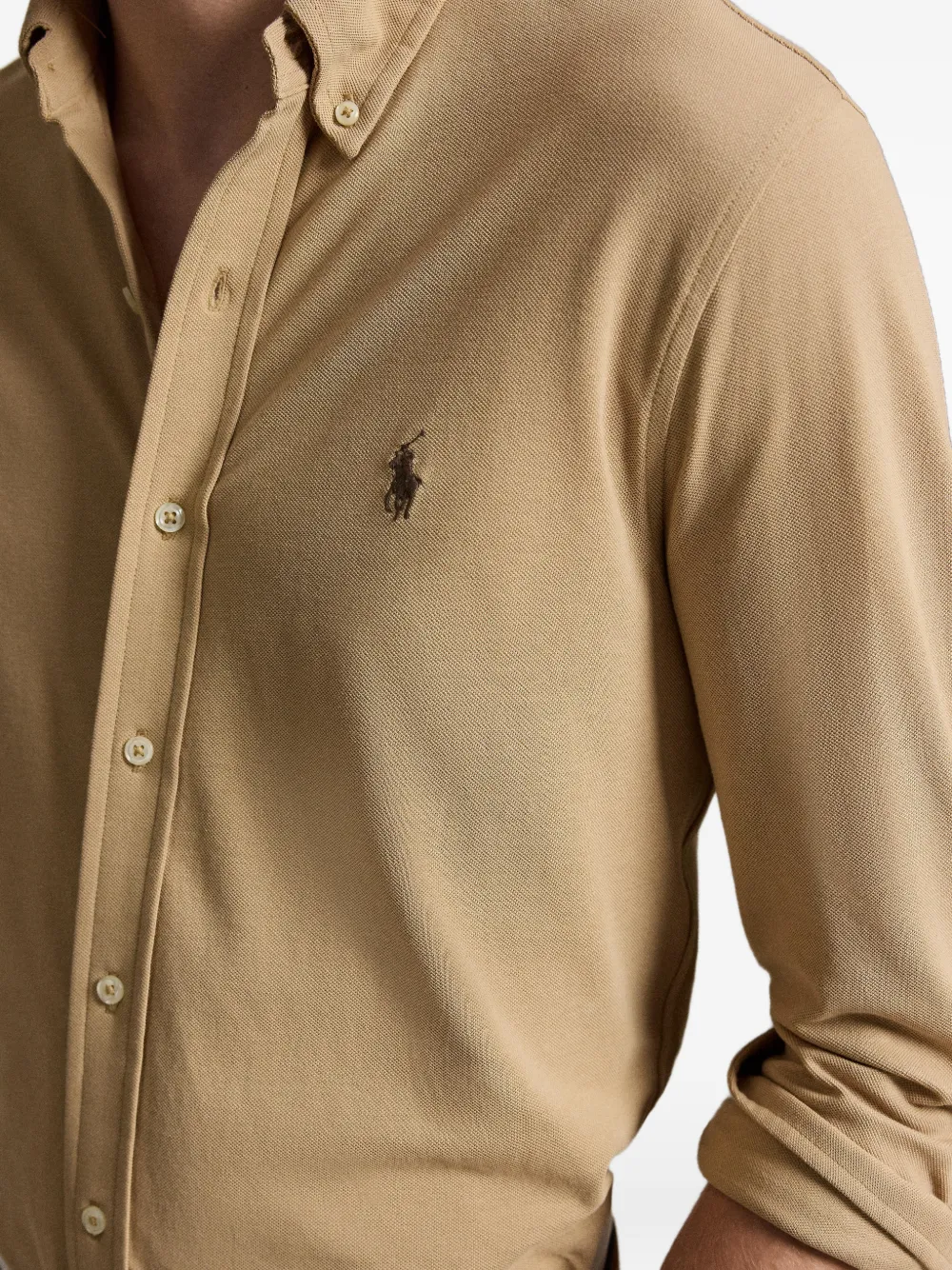 Polo Ralph Lauren Overhemd met borduurwerk Beige