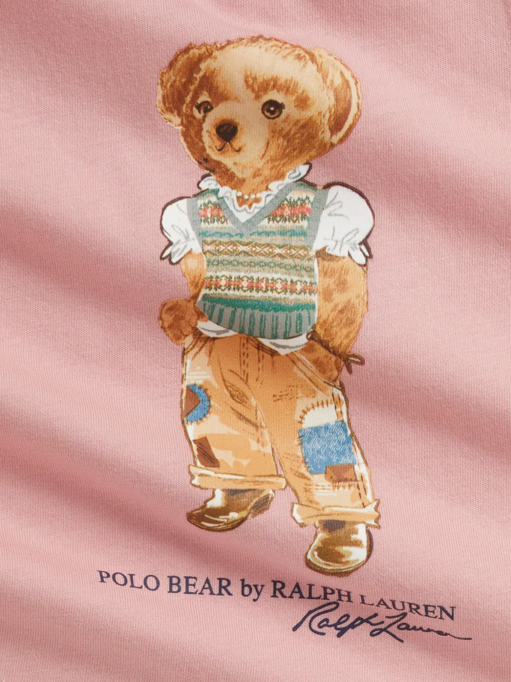 POLO RALPH LAUREN KIDS Polo Bear T-shirt en shorts met ruches Roze