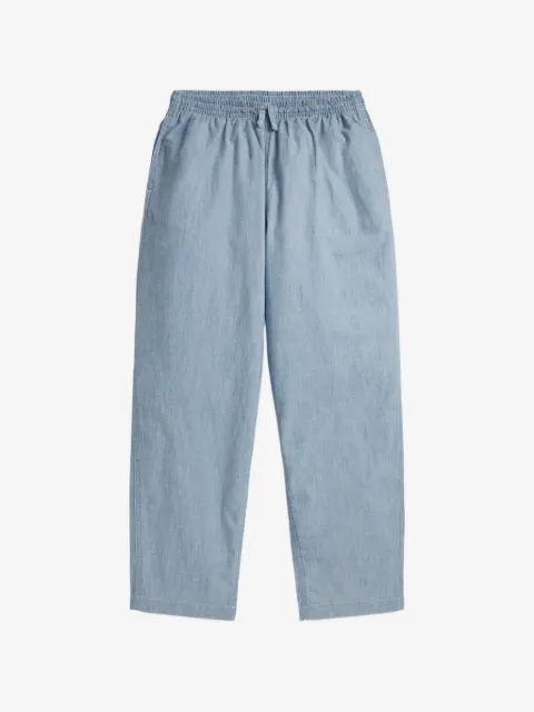 POLO RALPH LAUREN KIDS embroidered cotton chambray trousers