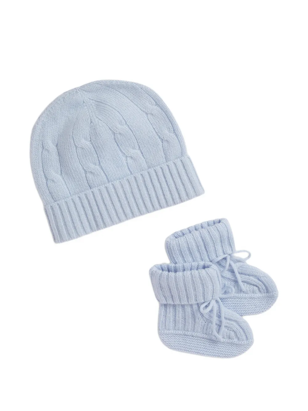 POLO RALPH LAUREN KIDS Zweiteiler mit Zopfmuster - Blau
