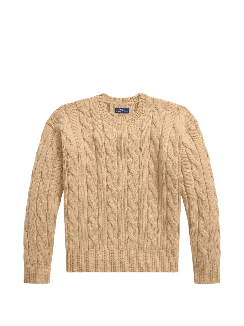 Polo Ralph Lauren Ruimvallende kabeltrui van wolblend Beige