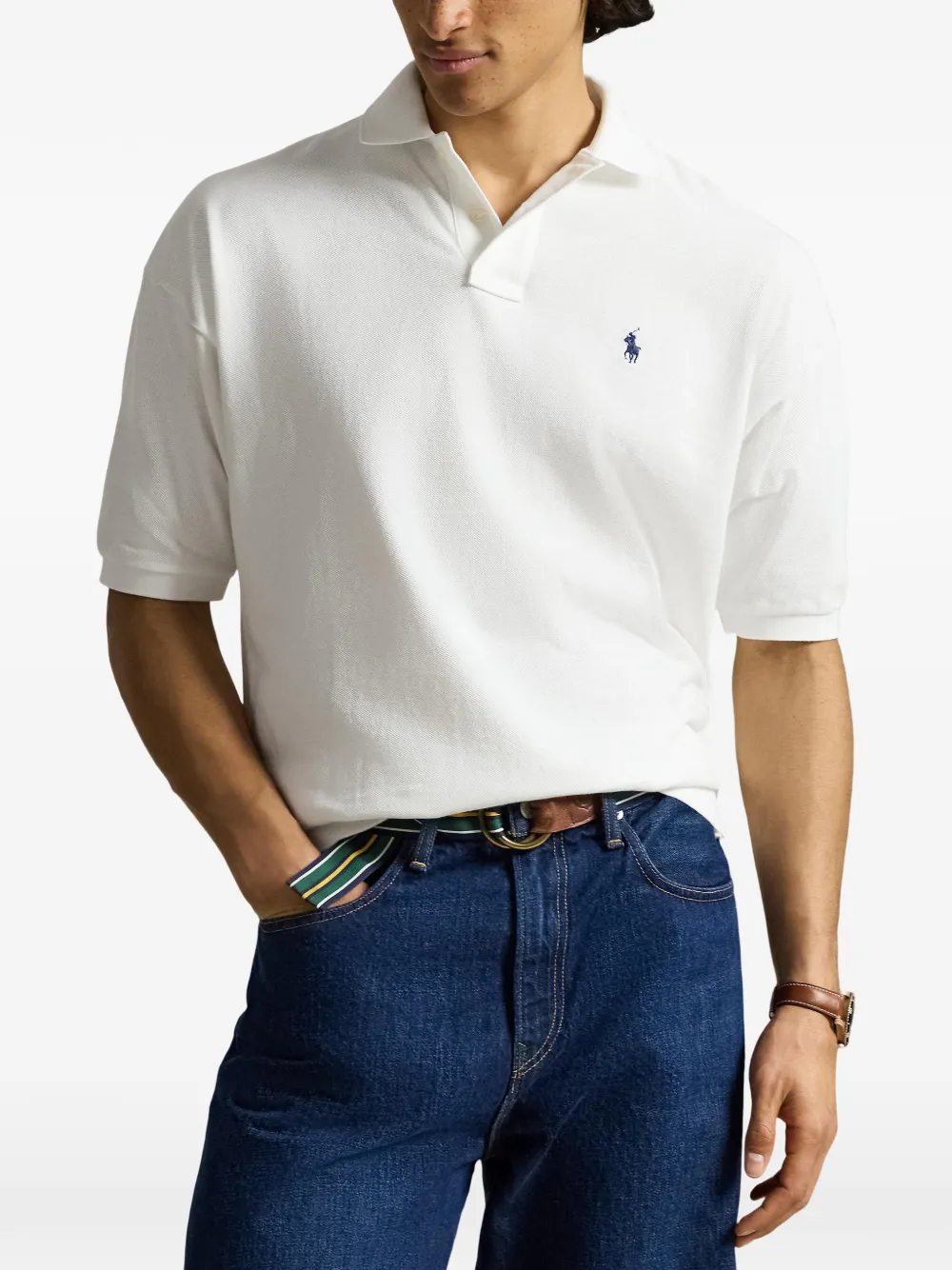 Polo Ralph Lauren Geribbeld poloshirt Wit