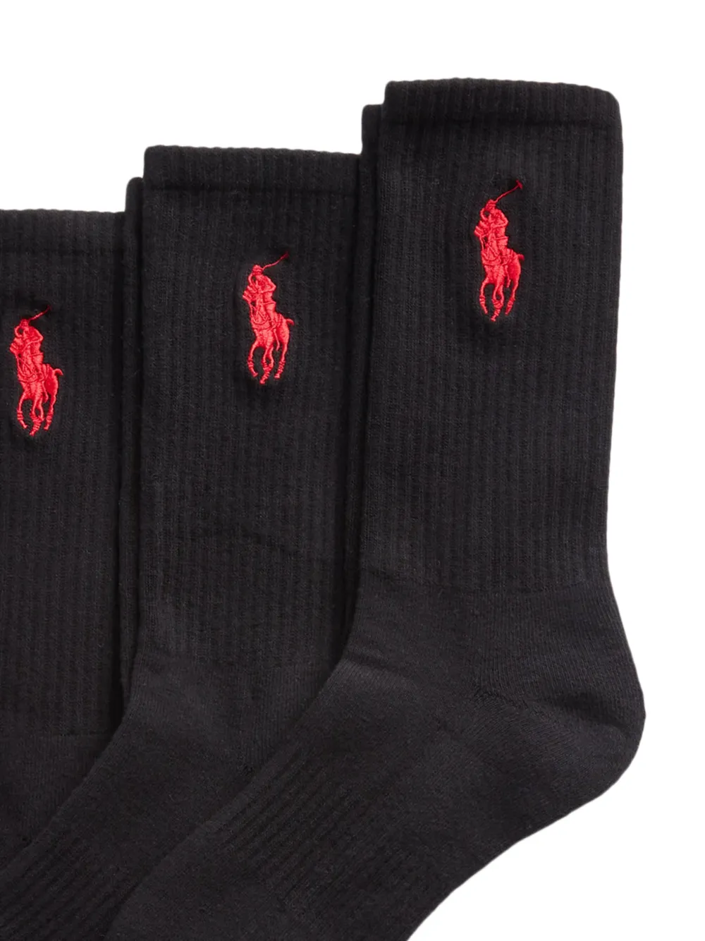 Polo Ralph Lauren Drie paar Pony sokken Zwart