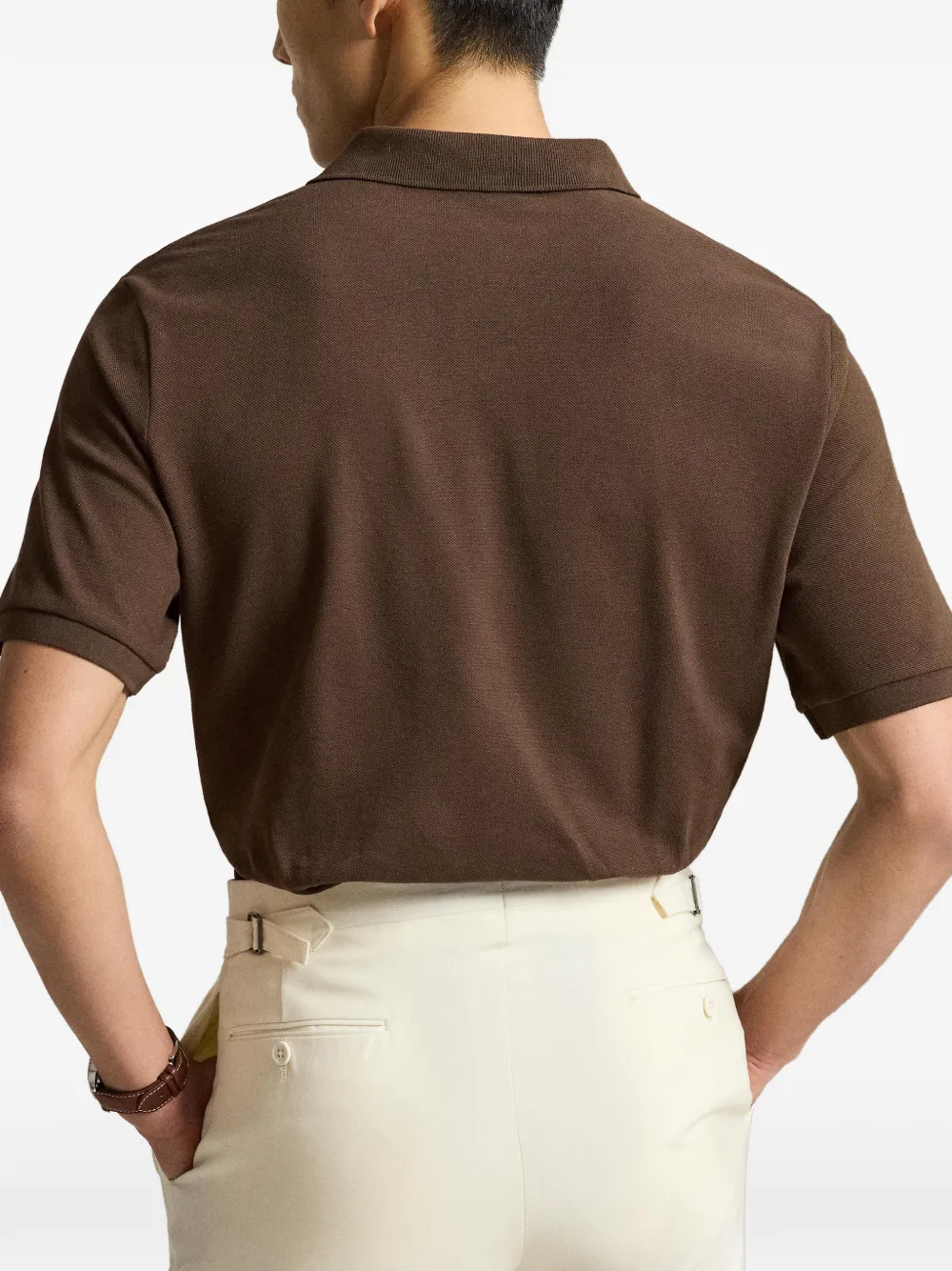 Polo Ralph Lauren Custom slim-fit elastisch poloshirt Bruin