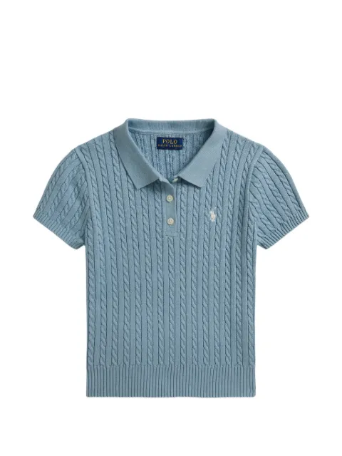 POLO RALPH LAUREN KIDS cable-knit polo shirt 