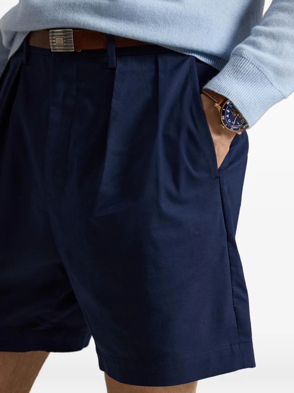 RLX Ralph Lauren Geplooide shorts Blauw
