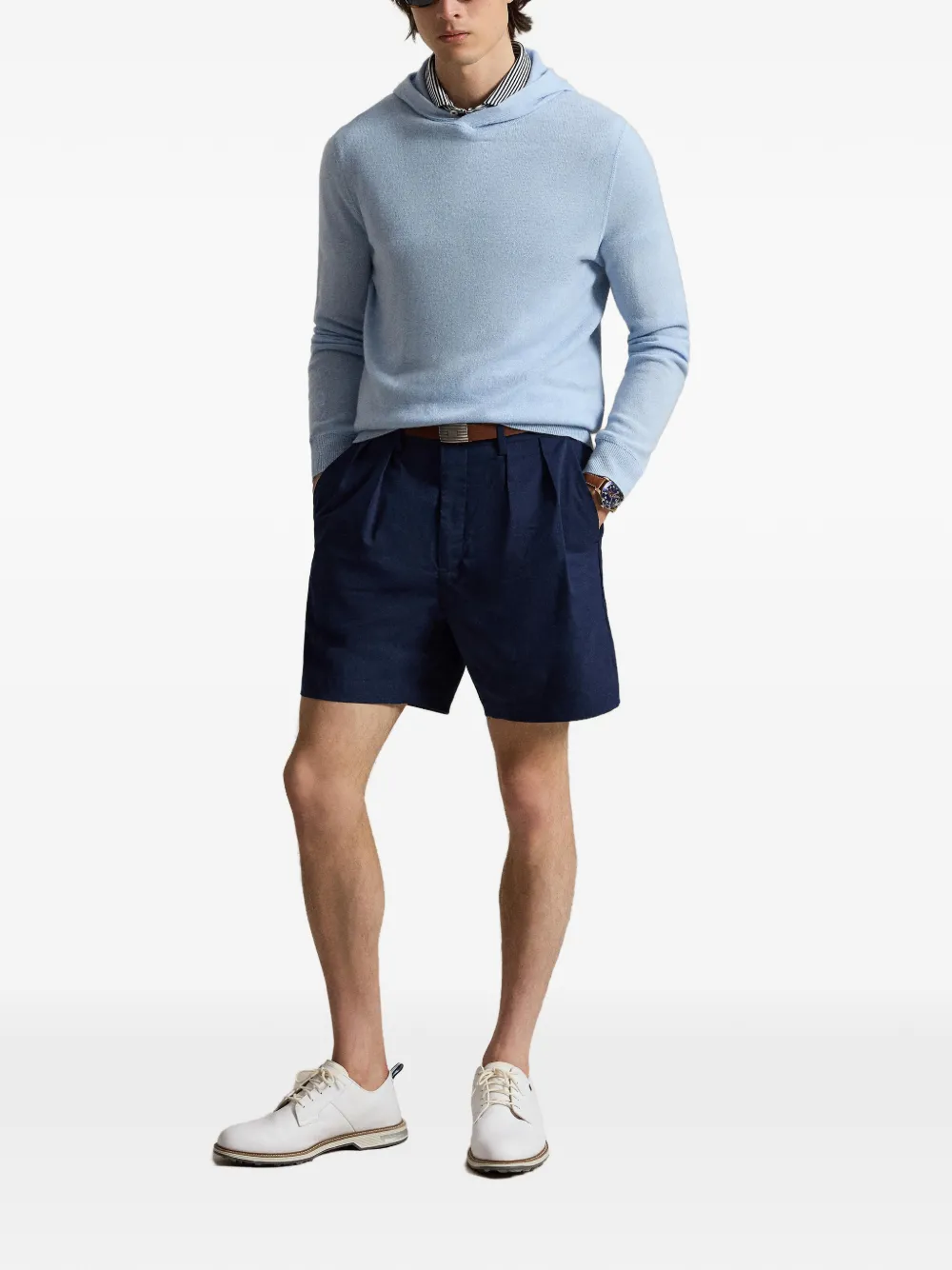 RLX Ralph Lauren Geplooide shorts Blauw