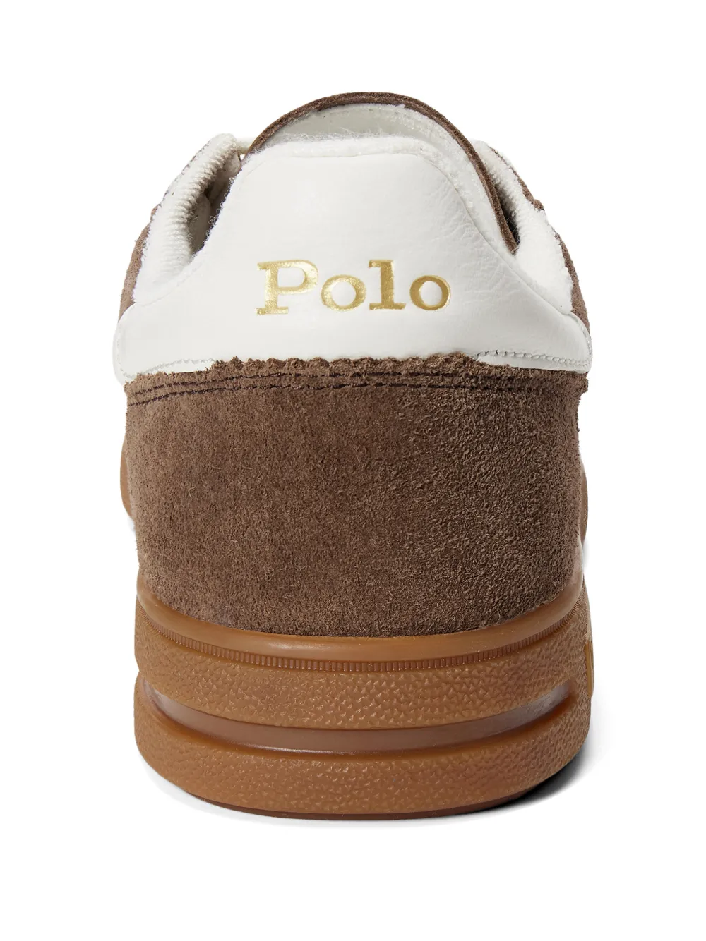 Polo Ralph Lauren Bedford suède sneakers met reliëf Bruin