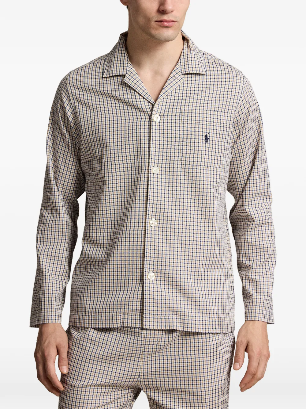 Polo Ralph Lauren Katoenen pyjama met monogram-print Beige