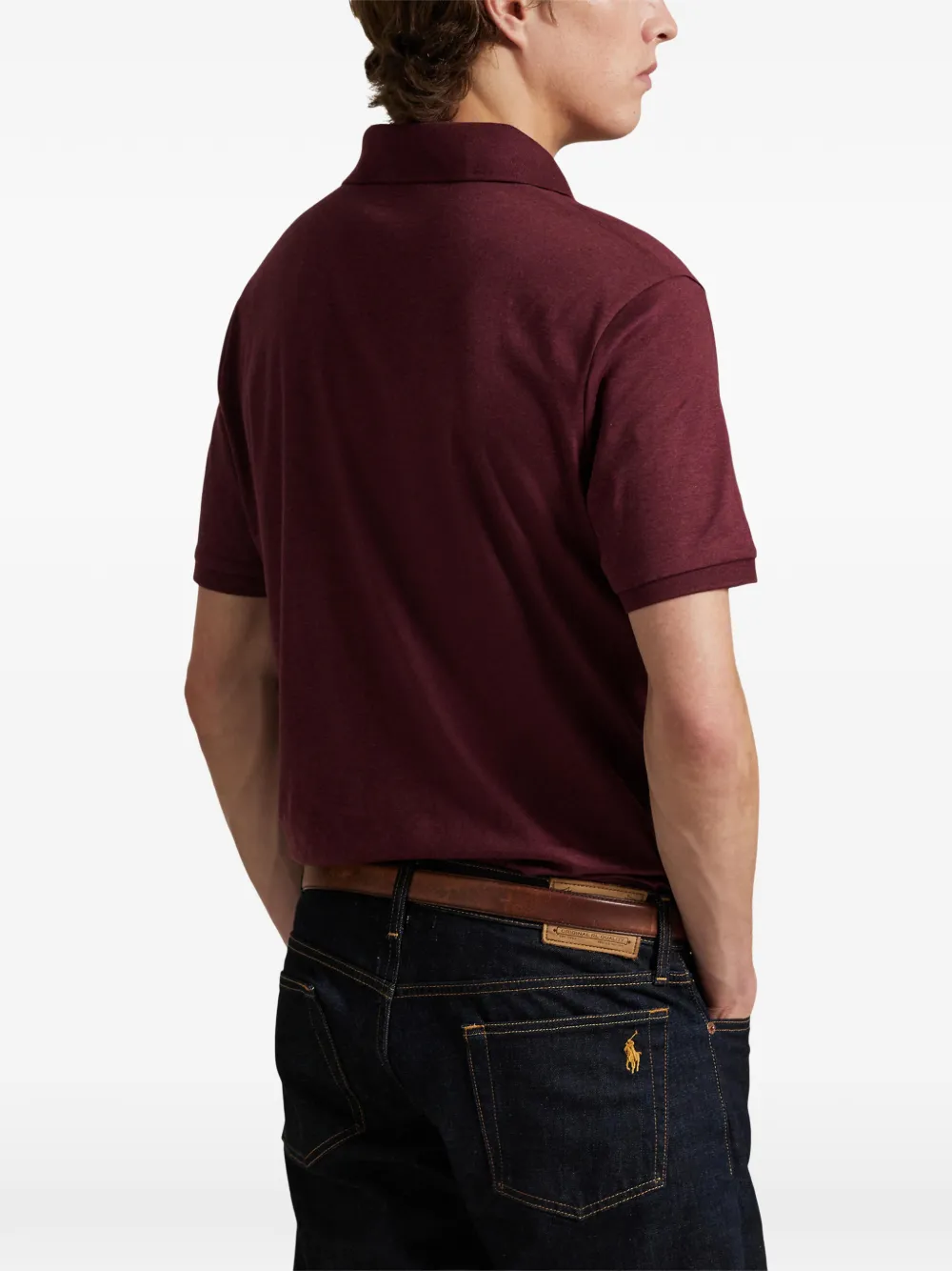 Polo Ralph Lauren Poloshirt met geborduurde drie knopen Rood