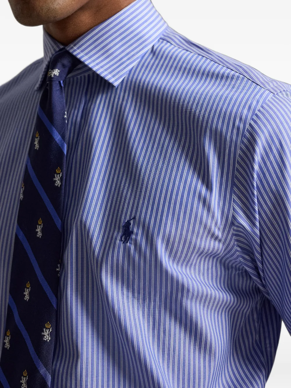 Polo Ralph Lauren Regent gestreept popeline overhemd Blauw