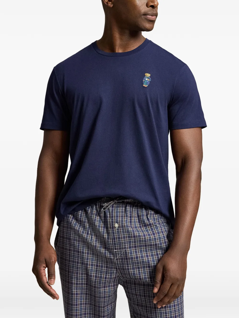 Polo Ralph Lauren 2-delige Polo Bear geruite pyjama Blauw