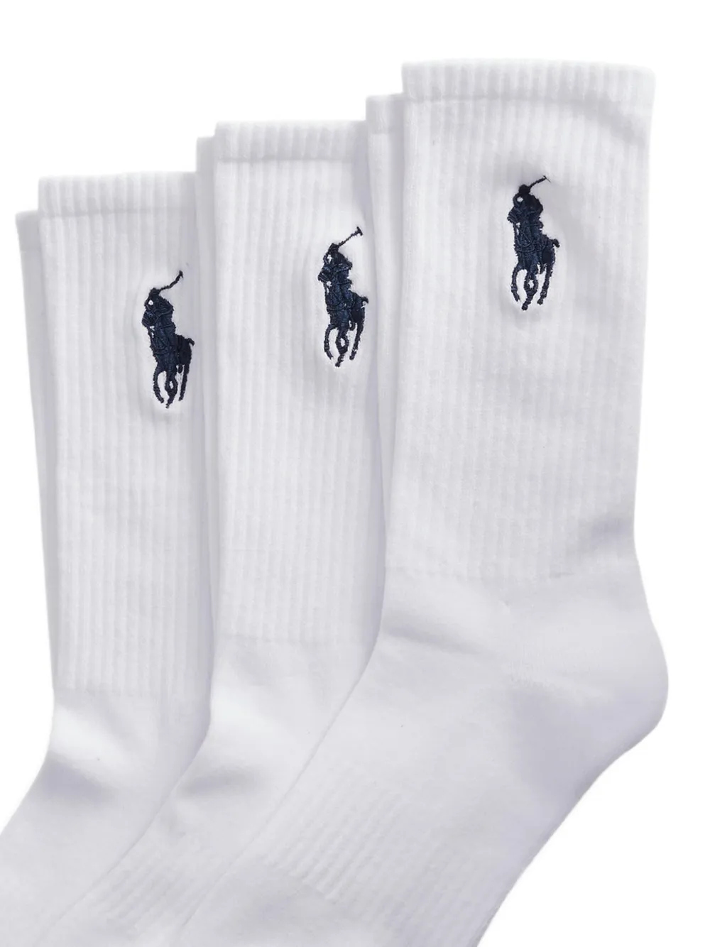 Polo Ralph Lauren Drie paar Big-Pony sokken Wit