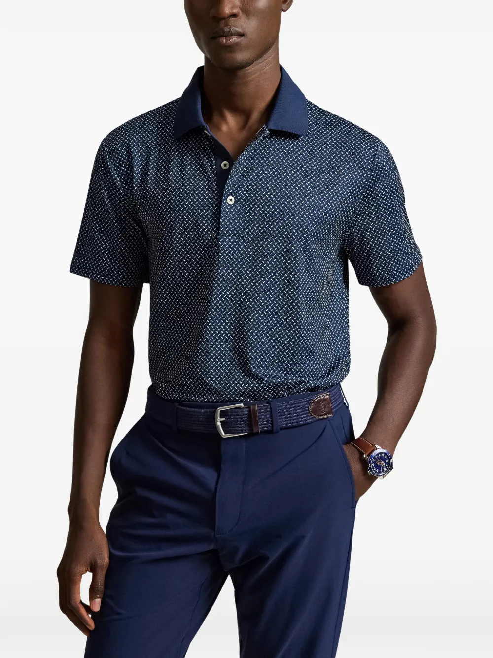 RLX Ralph Lauren Poloshirt met geometrische print Blauw