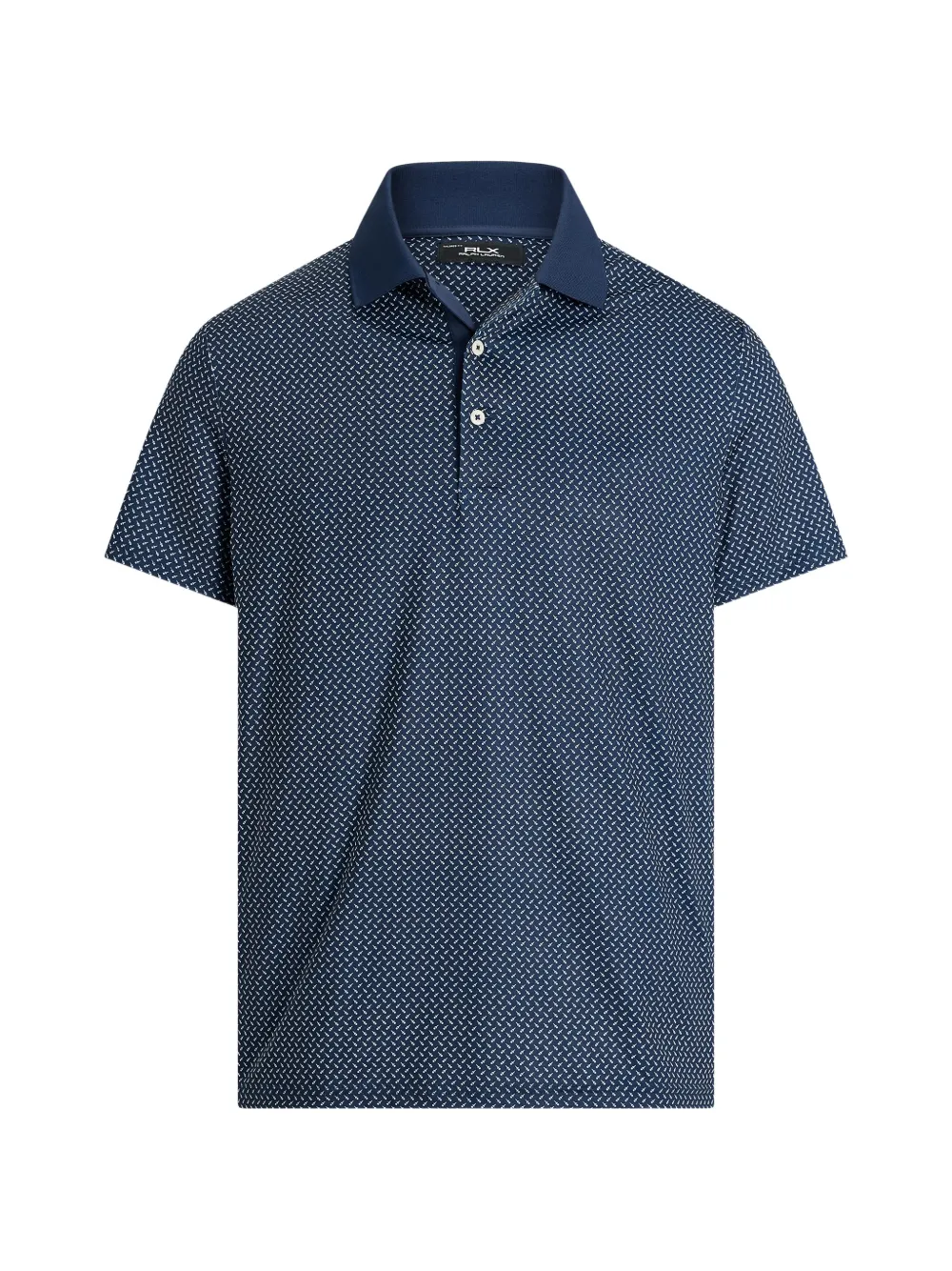 Polo Ralph Lauren Geometric-print Polo Shirt In Blue