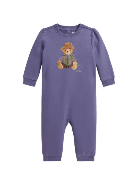 POLO RALPH LAUREN KIDS Polo Bear-print romper