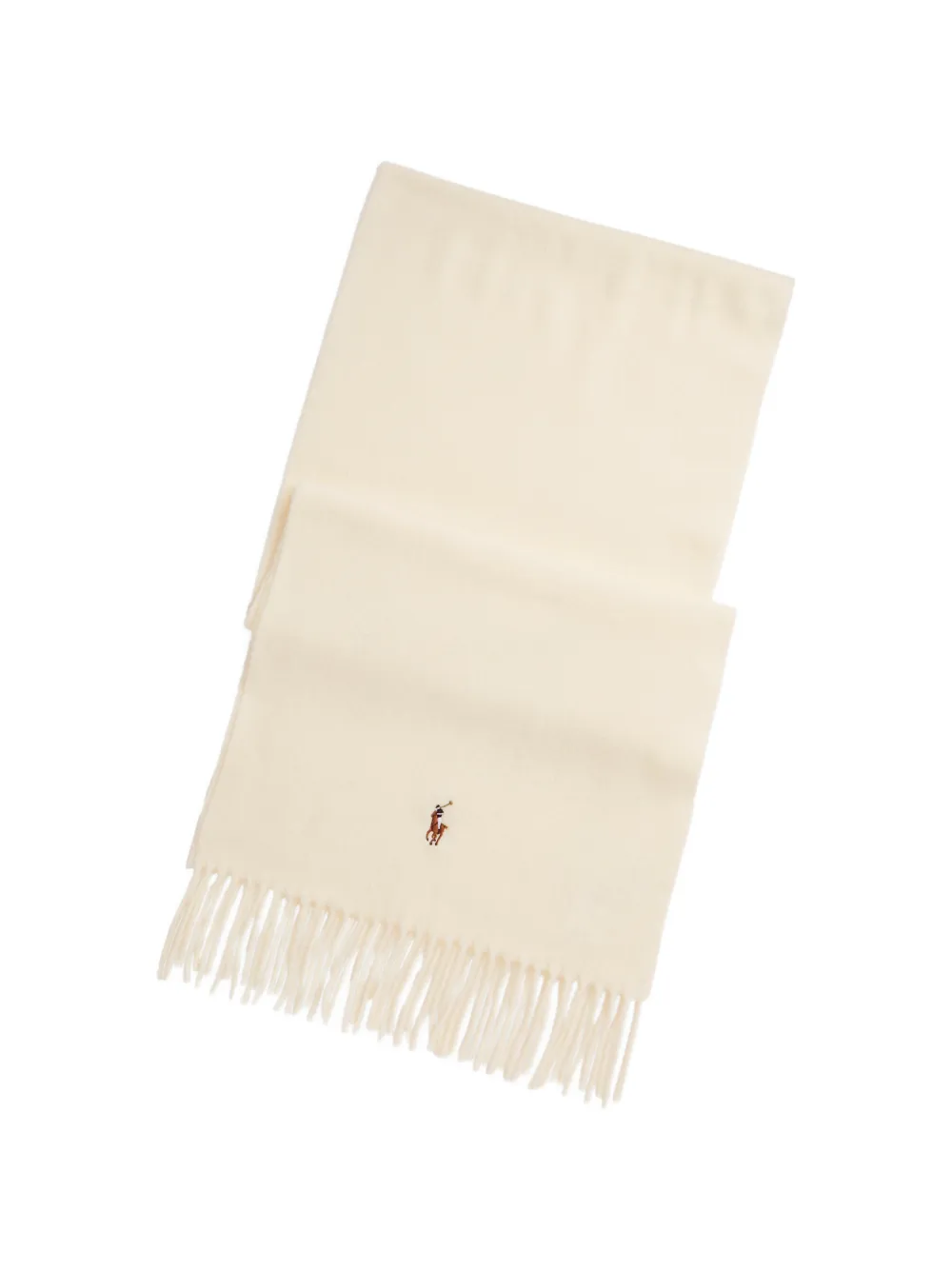 Polo Ralph Lauren Bestickter Schal mit Fransen - Nude