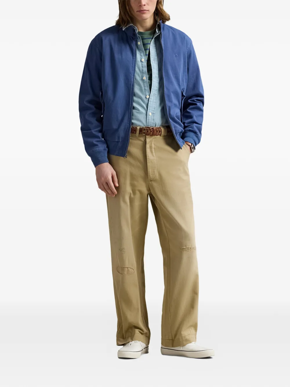 Polo Ralph Lauren Bedford geribbeld katoenen jack Blauw