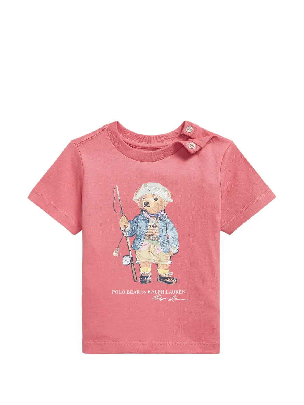 POLO RALPH LAUREN KIDS Polo Bear cotton T-shirt - Rosa