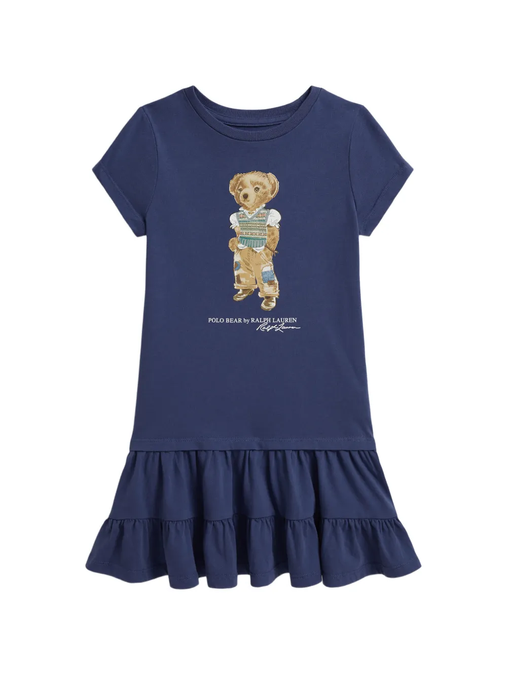 POLO RALPH LAUREN KIDS Abito con balze - Blu