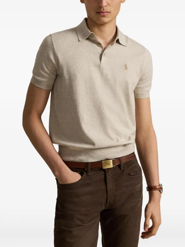 Polo Ralph Lauren Cotton polo-collar Jumper | Neutrals | FARFETCH