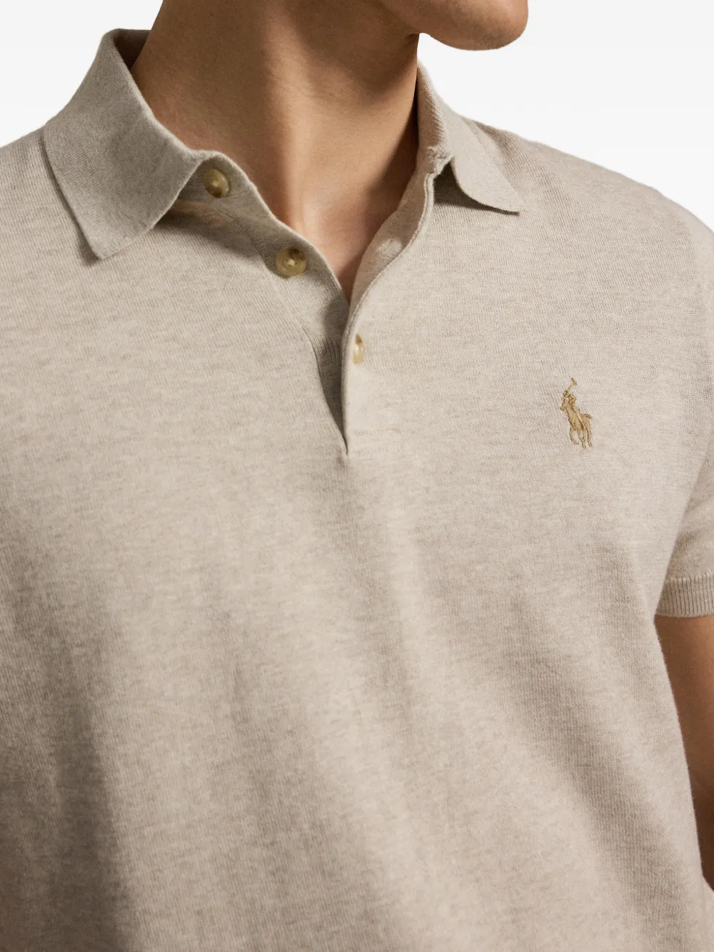 Polo Ralph Lauren Cotton polo-collar Jumper | Neutrals | FARFETCH