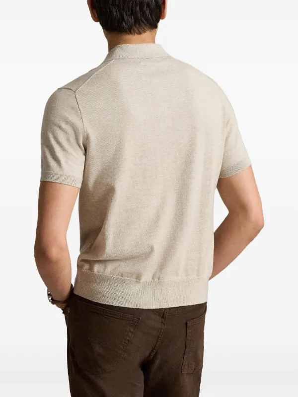Polo Ralph Lauren Cotton polo-collar Jumper | Neutrals | FARFETCH