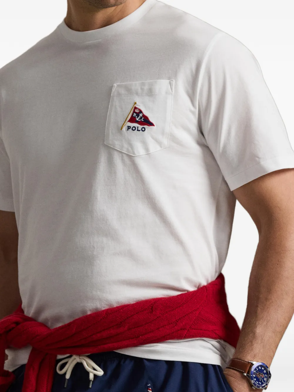 Polo Ralph Lauren Jersey T-shirt met logo Wit