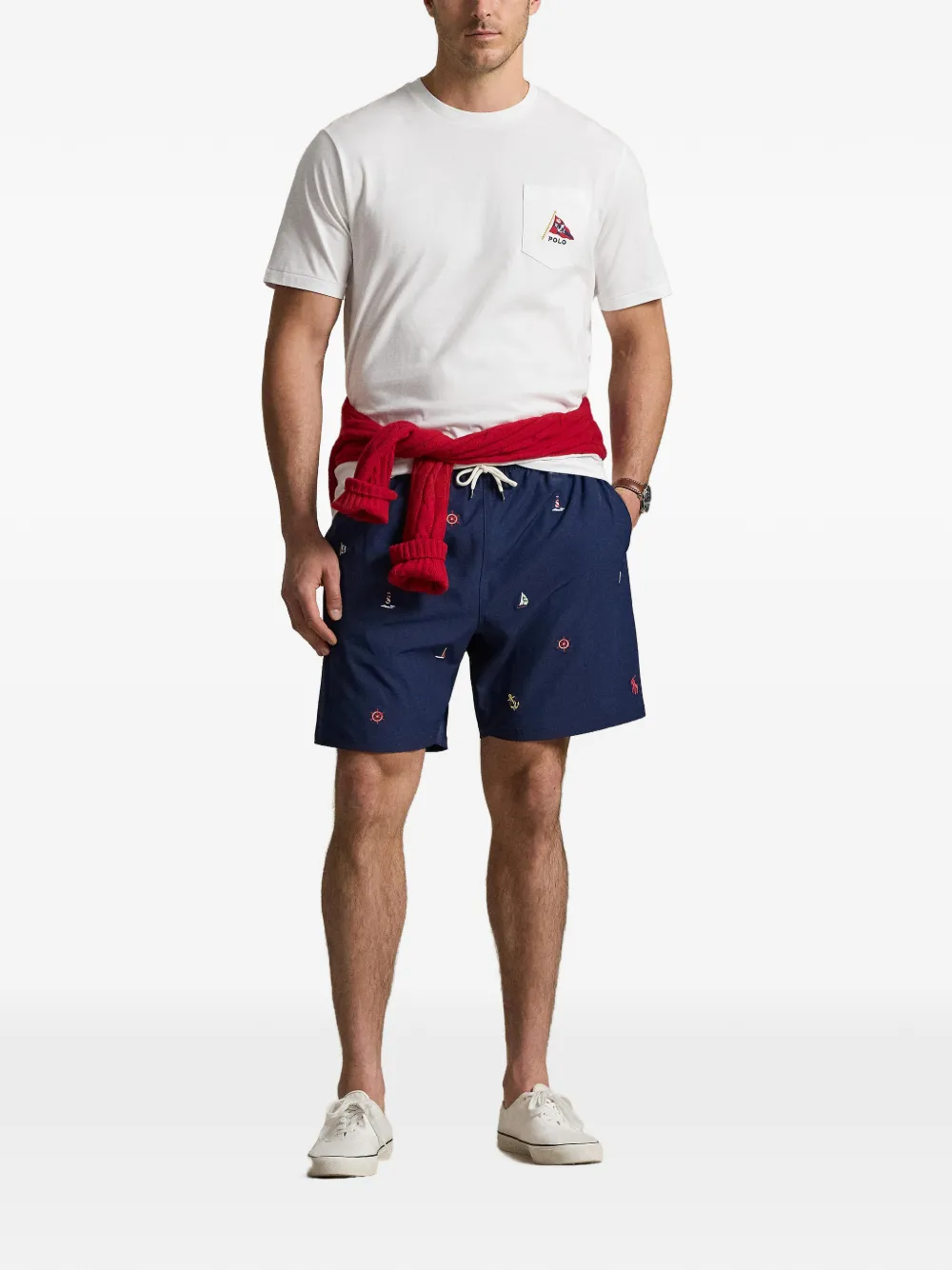 Polo Ralph Lauren Jersey T-shirt met logo Wit