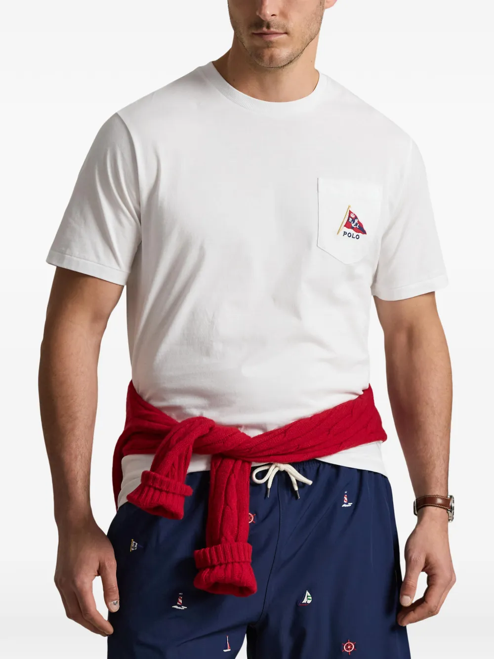 Polo Ralph Lauren Jersey T-shirt met logo Wit