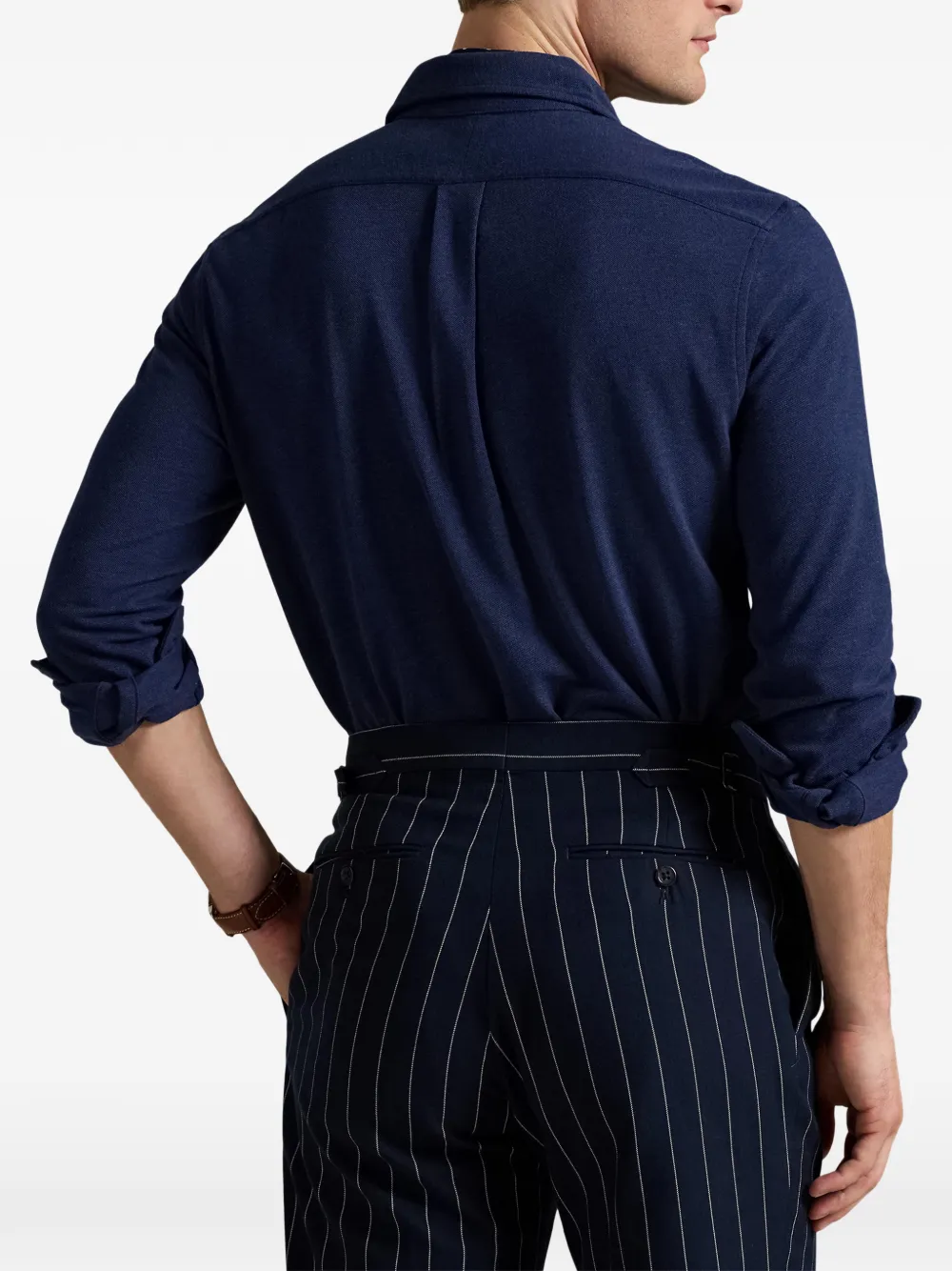 Polo Ralph Lauren Featherweight overhemd met lange mouwen en veren Blauw